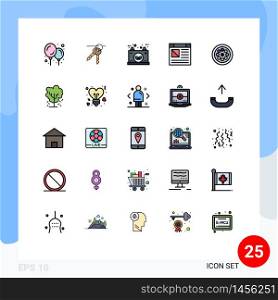 Set of 25 Modern UI Icons Symbols Signs for plumber, extractor, energy, website, computer Editable Vector Design Elements