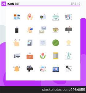 Set of 25 Modern UI Icons Symbols Signs for punch, drink, child care logo, dinner, mask Editable Vector Design Elements