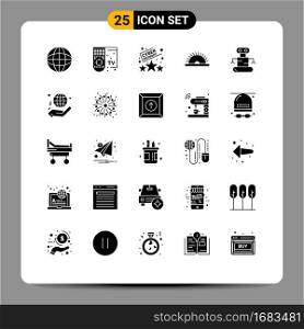 Set of 25 Modern UI Icons Symbols Signs for robot, utensils, rating, tool, construction Editable Vector Design Elements