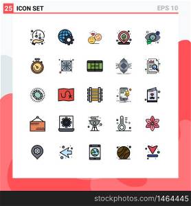 Set of 25 Modern UI Icons Symbols Signs for search, map, couple, location, valentine Editable Vector Design Elements