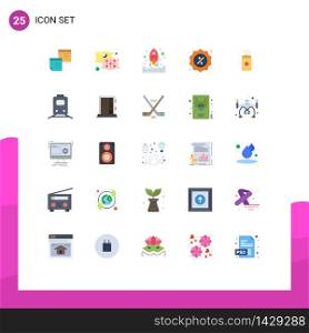 Set of 25 Modern UI Icons Symbols Signs for shop, commerce, relax, badge, start Editable Vector Design Elements