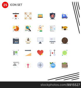 Set of 25 Modern UI Icons Symbols Signs for truck, schedule, device, delivery, healthcare Editable Vector Design Elements