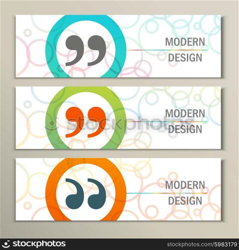 Set of 3 banners with quote text bubble. Set of 3 banners with quote text bubble.