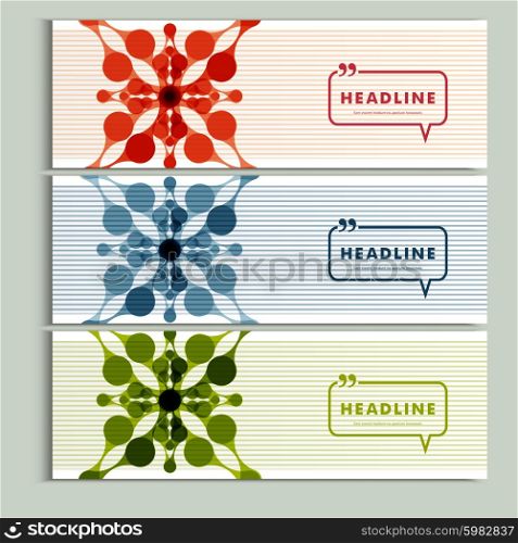 Set of 3 covers with abstract patterns. Set of six covers with abstract patterns.