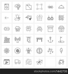 Set of 36 Modern Line Icons of clean, sponge, travel, software, secure Vector Illustration