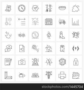 Set of 36 Simple Line Icons of dentist, tooth, send, hardware, wrench Vector Illustration