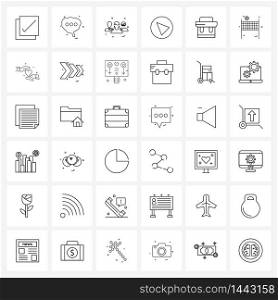 Set of 36 UI Icons and symbols for net, portfolio, group, education, up Vector Illustration
