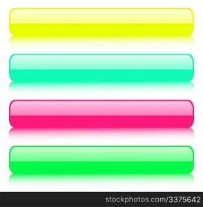 Set of 4 buttons. Vector