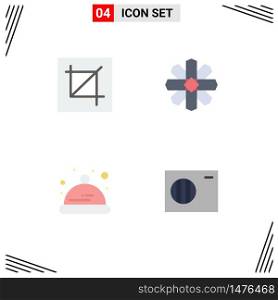 Set of 4 Modern UI Icons Symbols Signs for crop, baby, layout, design, toddler Editable Vector Design Elements