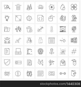 Set of 49 UI Icons and symbols for ball, scale, solutions, school, celebration Vector Illustration
