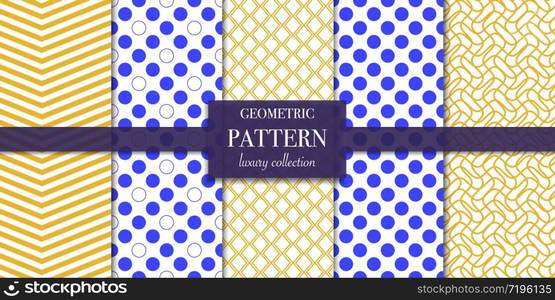 Set of 5 abstract background texture. Dotted, line pattern. Polka dot style vector illustration for wallpaper, flyer, cover, design. Repeating circle geometric ornament, decorative element