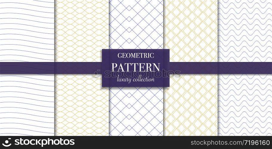 Set of 5 abstract background texture. Dotted, line pattern. Polka dot style vector illustration for wallpaper, flyer, cover, design. Repeating circle geometric ornament, decorative element