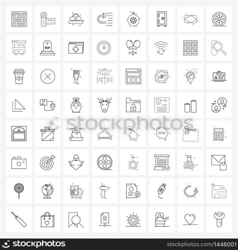 Set of 64 UI Icons and symbols for Bubble, Christmas, ladies bag, Christmas ball, out Vector Illustration