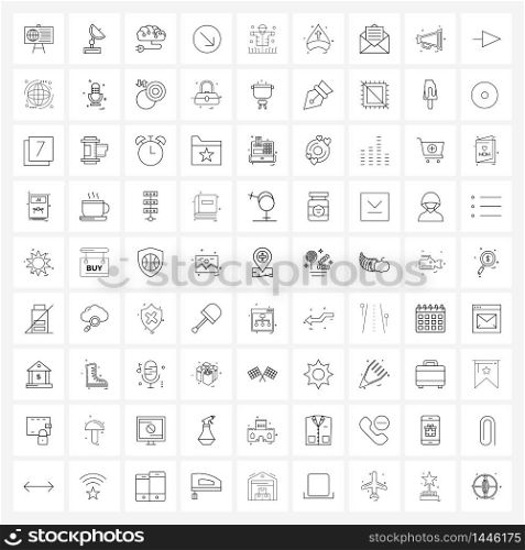 Set of 81 Modern Line Icons of Christian, agriculture, ai, scarecrow, circle Vector Illustration