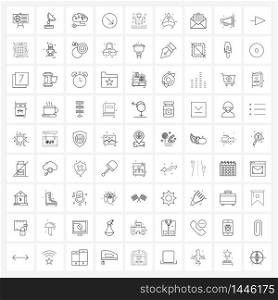 Set of 81 Modern Line Icons of Christian, agriculture, ai, scarecrow, circle Vector Illustration