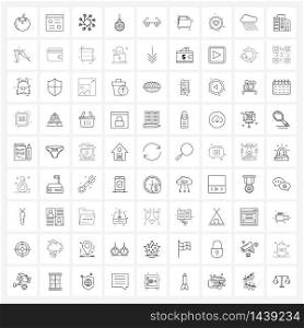 Set of 81 Simple Line Icons for Web and Print such as love, celebrations, Christmas, Christmas, xmas Vector Illustration