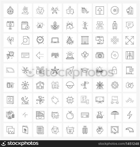 Set of 81 Simple Line Icons for Web and Print such as mother, mothers day, mothers day, messages Vector Illustration