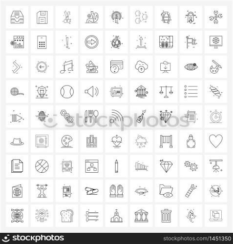 Set of 81 UI Icons and symbols for discount, tag, cut, dollar, health Vector Illustration