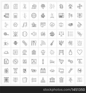 Set of 81 UI Icons and symbols for discount, tag, cut, dollar, health Vector Illustration