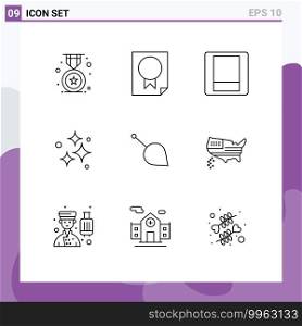 Set of 9 Commercial Outlines pack for siacoin, wash, report, neat, clean Editable Vector Design Elements