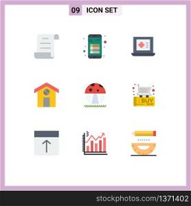 Set of 9 Modern UI Icons Symbols Signs for black friday, park, laptop, water, construction Editable Vector Design Elements