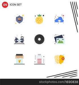 Set of 9 Modern UI Icons Symbols Signs for cd, gym, raspberry, fitness, cycling Editable Vector Design Elements