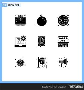 Set of 9 Modern UI Icons Symbols Signs for codex, development, fun, develop, code Editable Vector Design Elements