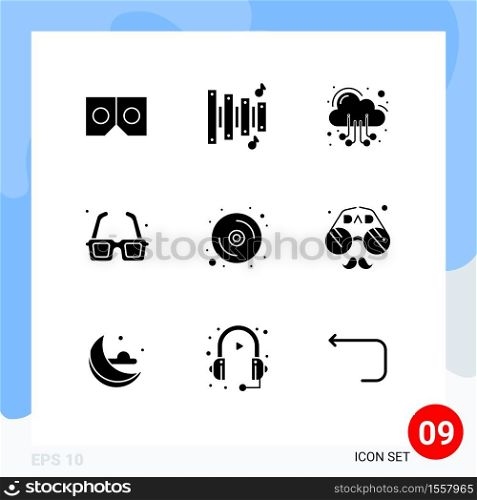 Set of 9 Modern UI Icons Symbols Signs for disk, computer, server, valentine&rsquo;s day, park Editable Vector Design Elements