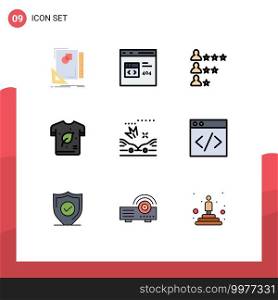Set of 9 Modern UI Icons Symbols Signs for energy, eco, develop, earth day, find Editable Vector Design Elements