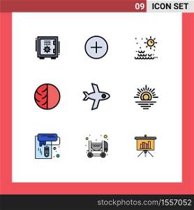 Set of 9 Modern UI Icons Symbols Signs for skin, skin, sea, dry skin, dermatologist Editable Vector Design Elements