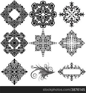 Set of 9 Ornamental Design Elements