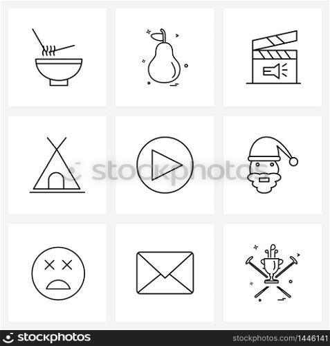 Set of 9 Universal Line Icons of travel, nature, peat, holidays, network Vector Illustration