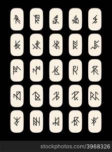 Set of abstract ancient runes