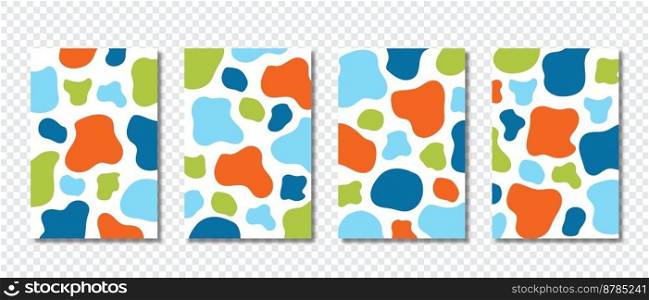 Set of abstract art background. Liquid shape elements. Organic fluid banner. Colored modern graphic elements. Fluid dynamical colored forms banner. Modern trendy blotch shape. Vector illustration