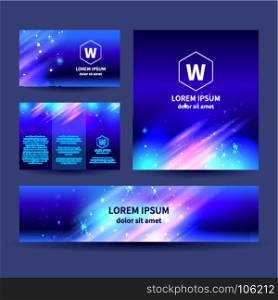 Set of abstract background templates. Set of abstract background or business card templates, vector illustration