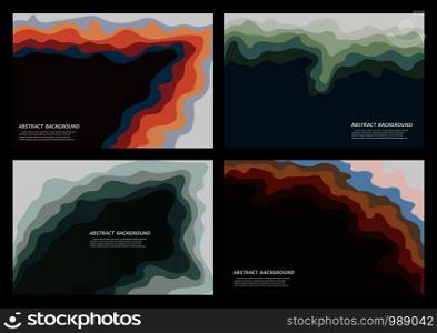set of abstract background with geometric patterns for dynamic cover design and placard poster template. vector illustration