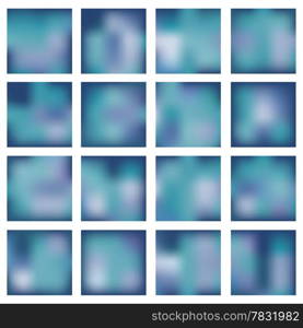 Set of abstract backgrounds blurred. Vector illustration.