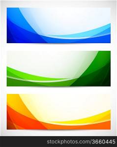 Set of abstract banners. Bright illustration