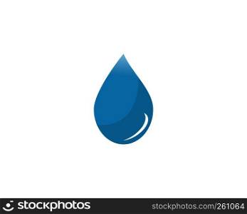 Set of abstract blue water drops symbols, logo template