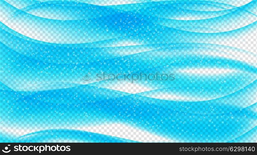 Set of Abstract Blue Wave on Transparent Background. Vector Illustration. EPS10. Set of Abstract Blue Wave on Transparent Background. Vector Illustration
