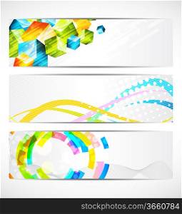 Set of abstract bright banners