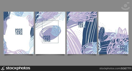 Set of abstract creative templates.