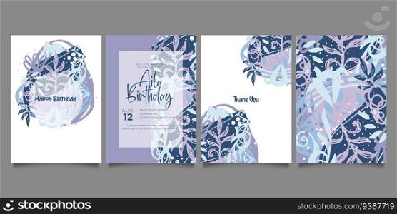 Set of abstract creative templates.