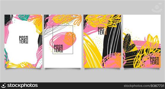Set of abstract creative templates.