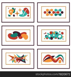 Set of abstract creative universal artistic templates, Colorful geometric background, covers set.Vector illustration for banners presentations, flyers, posters and invitations.