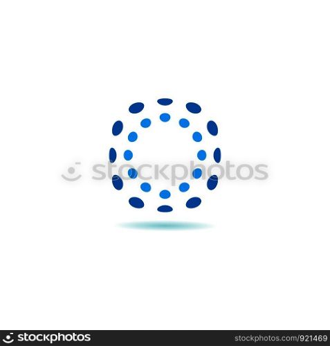 Set of abstract dots circle vector icon illustration design