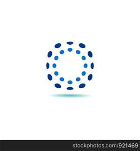 Set of abstract dots circle vector icon illustration design