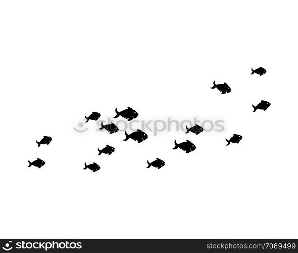 set of abstract fish background template vector illustration design