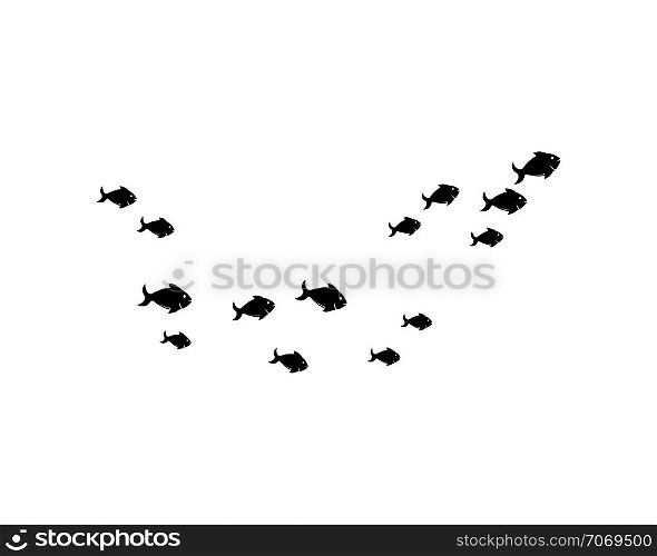 set of abstract fish background template vector illustration design