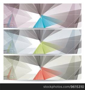 Set of abstract geometric banners Royalty Free Vector Image